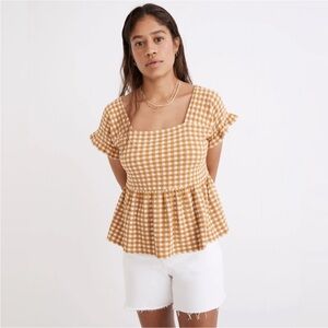 Madewell checkered top